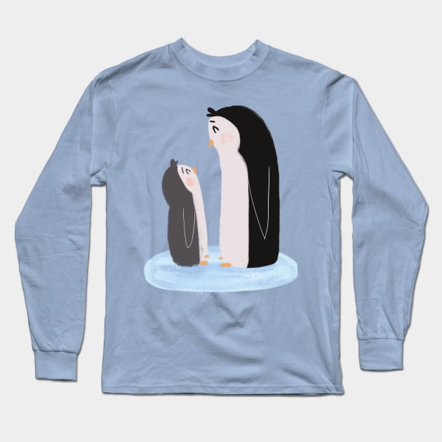 Penguin Pair Long Sleeve T-Shirt by Dogwoodfinch